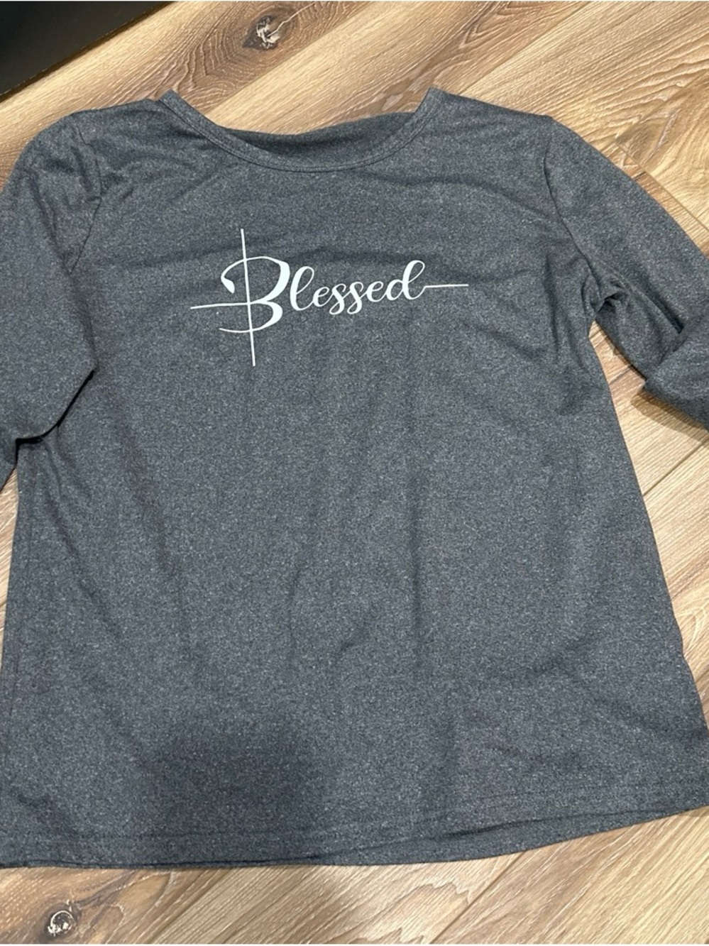 Blessed Graphic Tee for Kids - Heather Charcoal